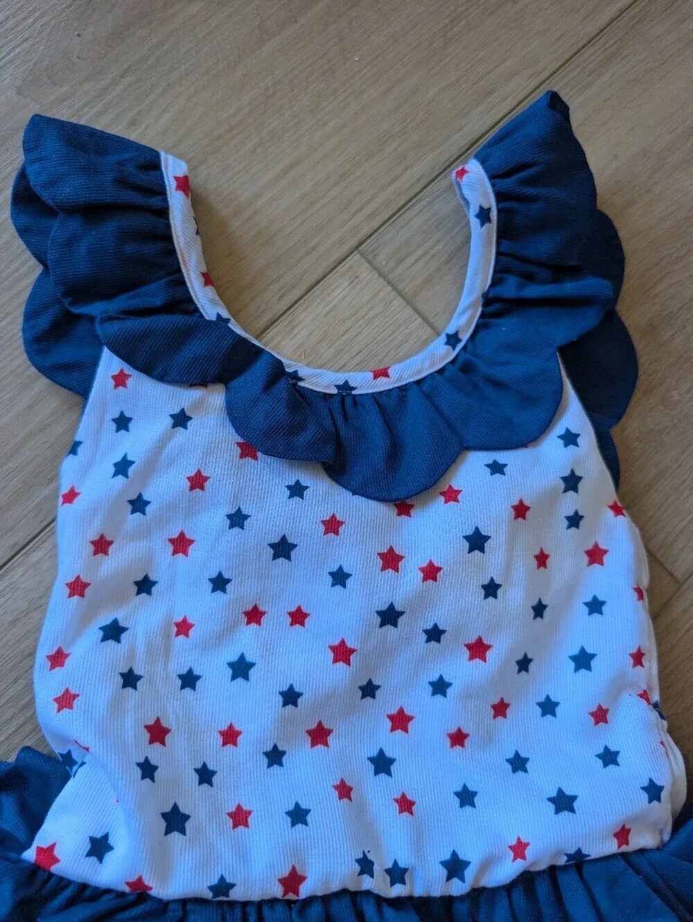 Cecil & Lou Star Ruffle One-Piece Swimsuit - Red, White & Blue
